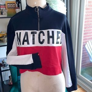 Goldi collection cropped quarter zip up